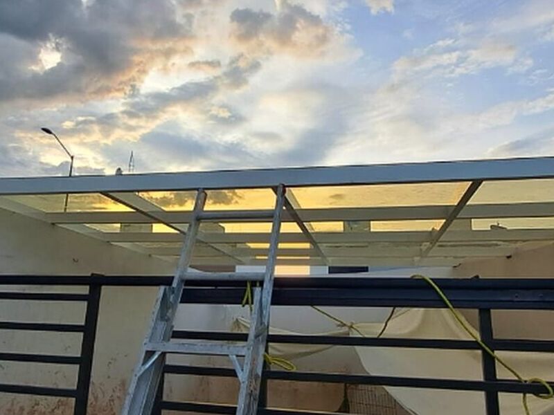 Pergola vidrio Mexico .