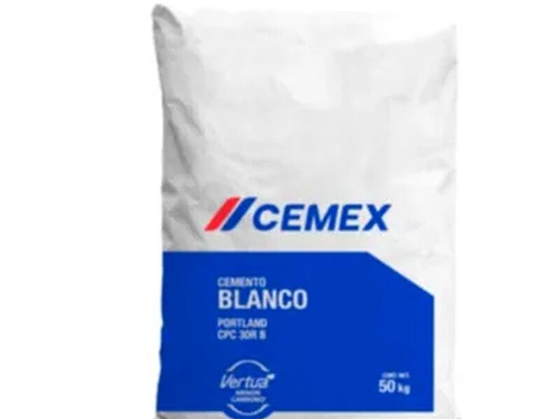 Cemex, Cemento Blanco Cpc30Rb 25 Kg, Saco