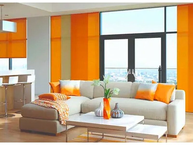 cortina panel japones naranja apodaca