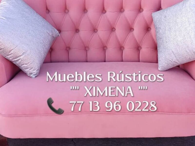 Silla Sala Rosa 3 Personas Pachuca