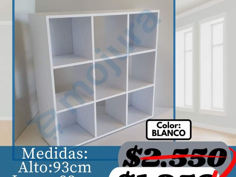 Librero 9 Cubos Mor