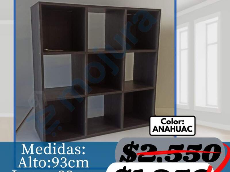 Estantería 9 Cubos Anahuac Mor