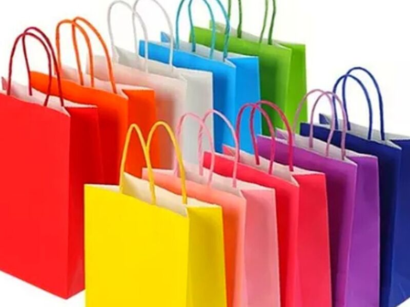 Bolsas papel Kraft asas papel colores