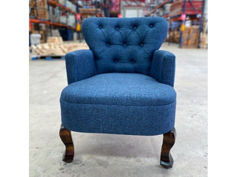 Sillón reposabrazos azul