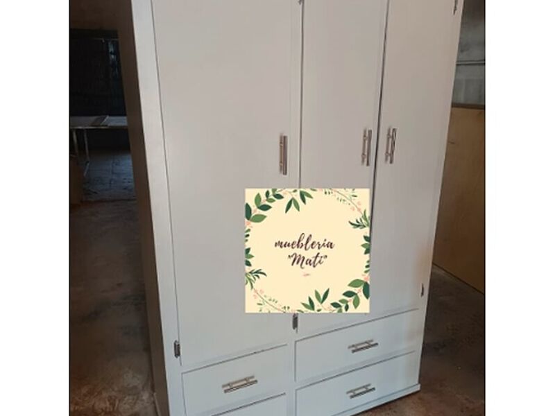 Closet madera blanco dormitorio 