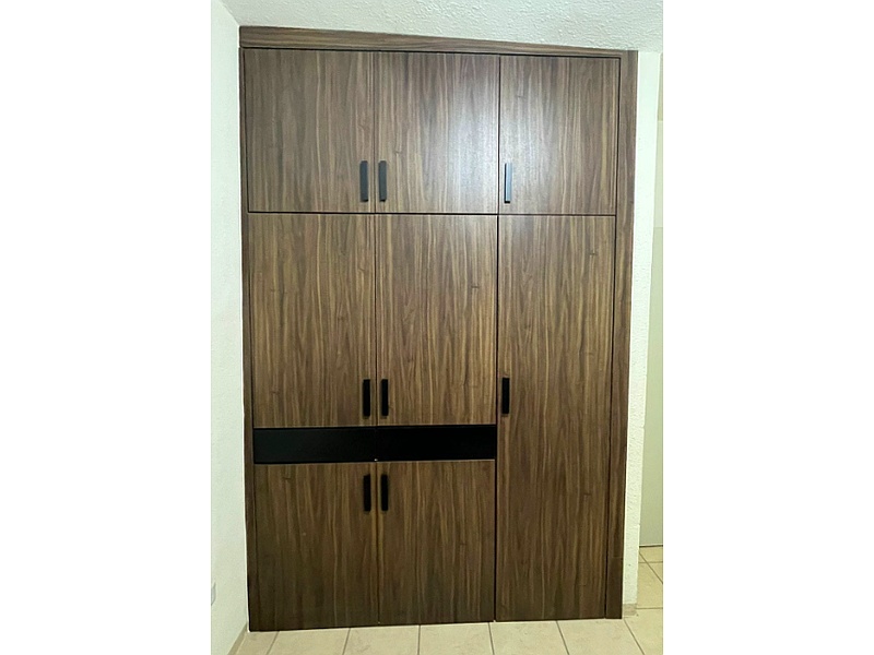 Armario Ropero Pared Madera Marrón Chihuahua Md muebles