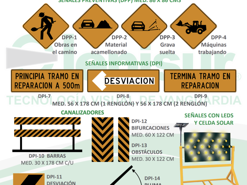 Señaléticas de P. de Obra Lepisur México