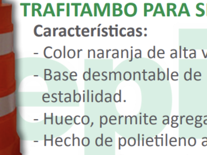 Trafitambo para señalización vial México