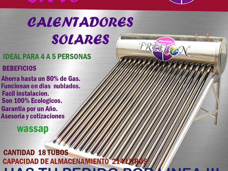 CALENTADOR SOLAR MARCA  SR-18