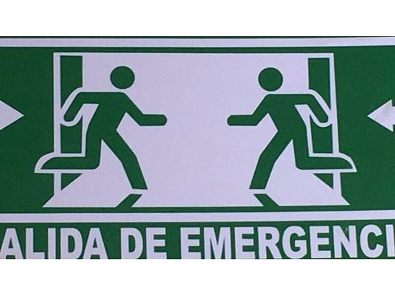 Letrero Emergencia México