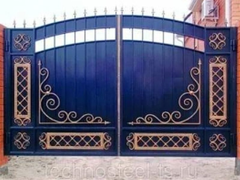 Puerta floral seguridad metal Metal