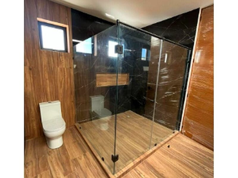 Vidrio con madera baño México