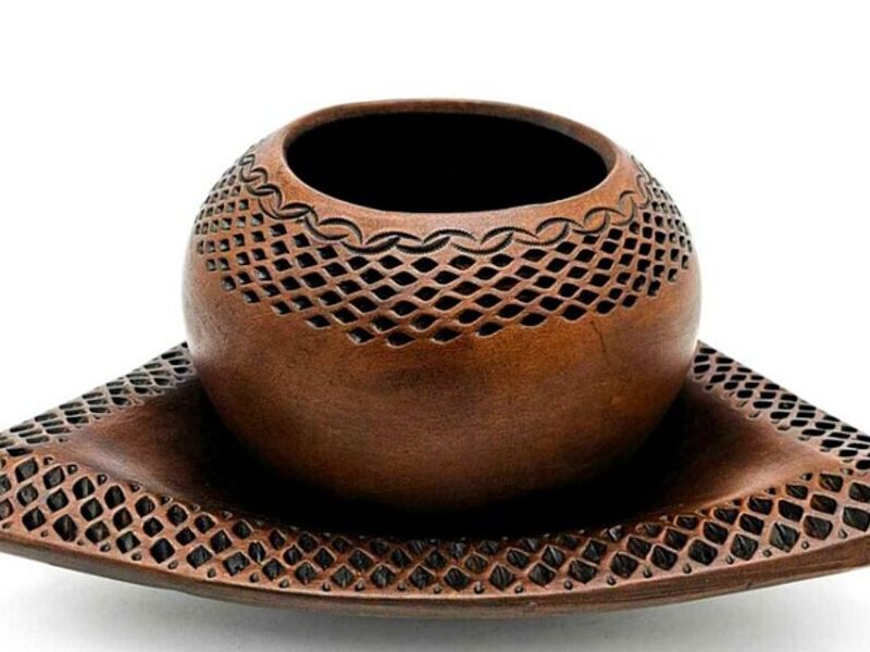 Copa mezcalera con forma de carita