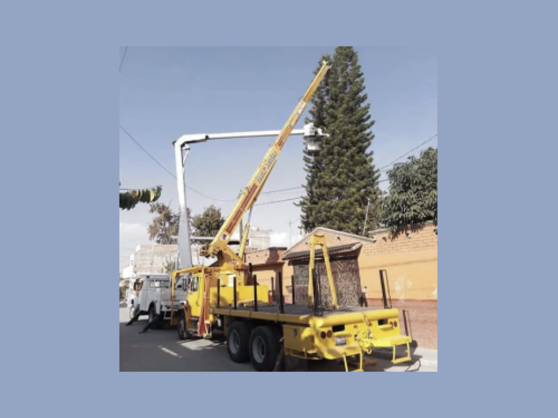 Grua con canastilla Mexico