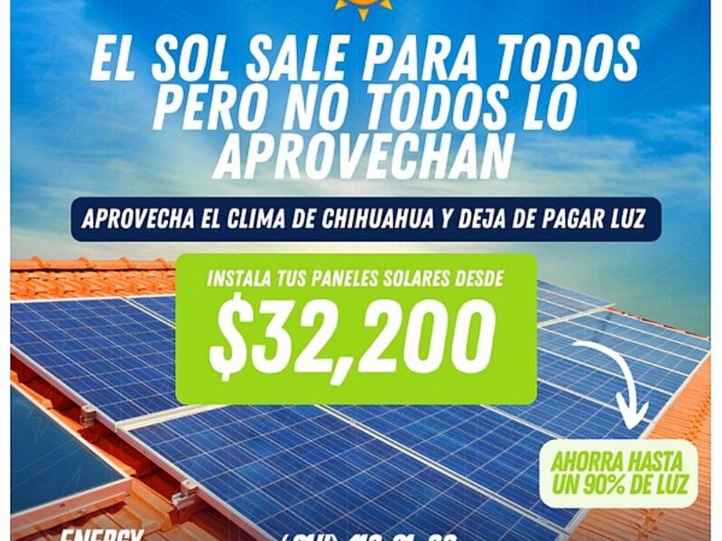 Paneles solares residenciales-Chihuahua