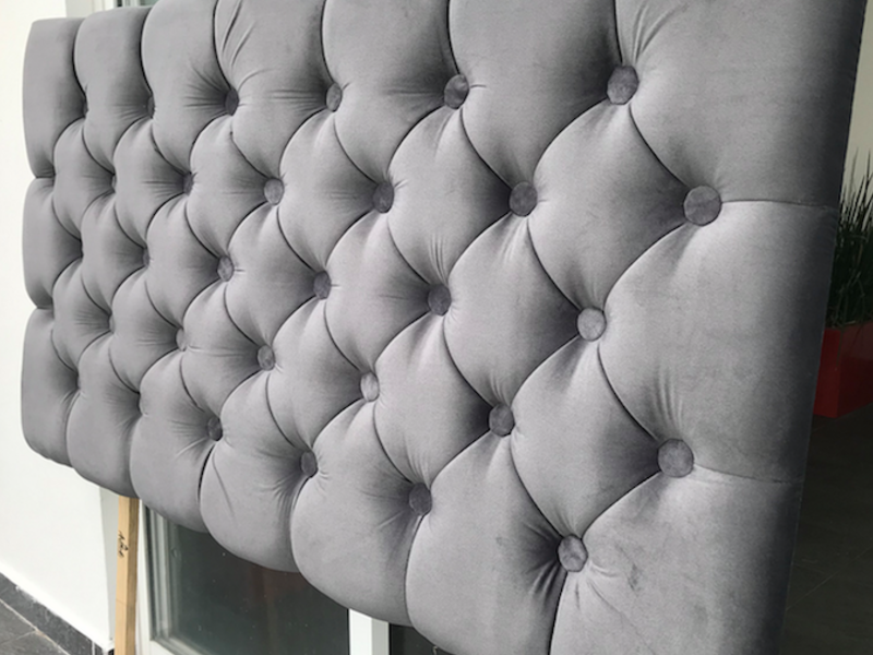 Cama Matrimonial Espaldar Gris Qro