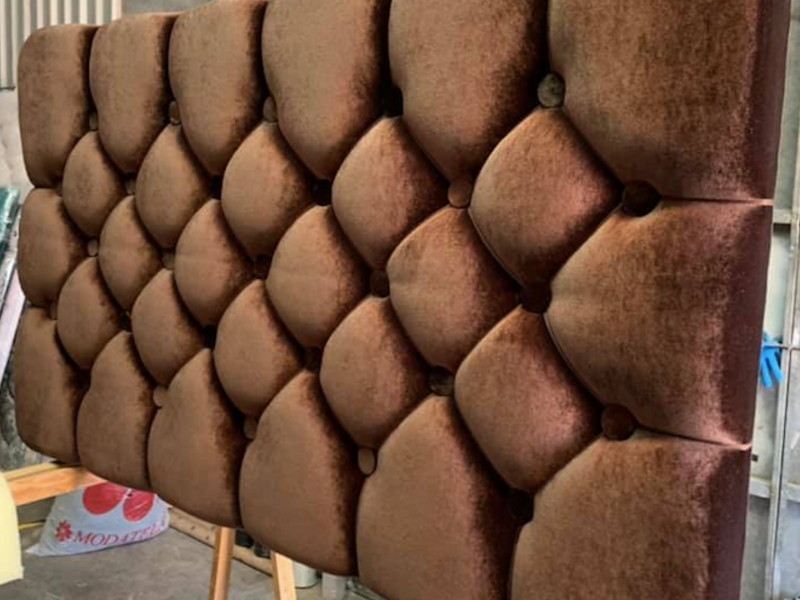 Cama Matrimonial Espaldar Marrón Qro