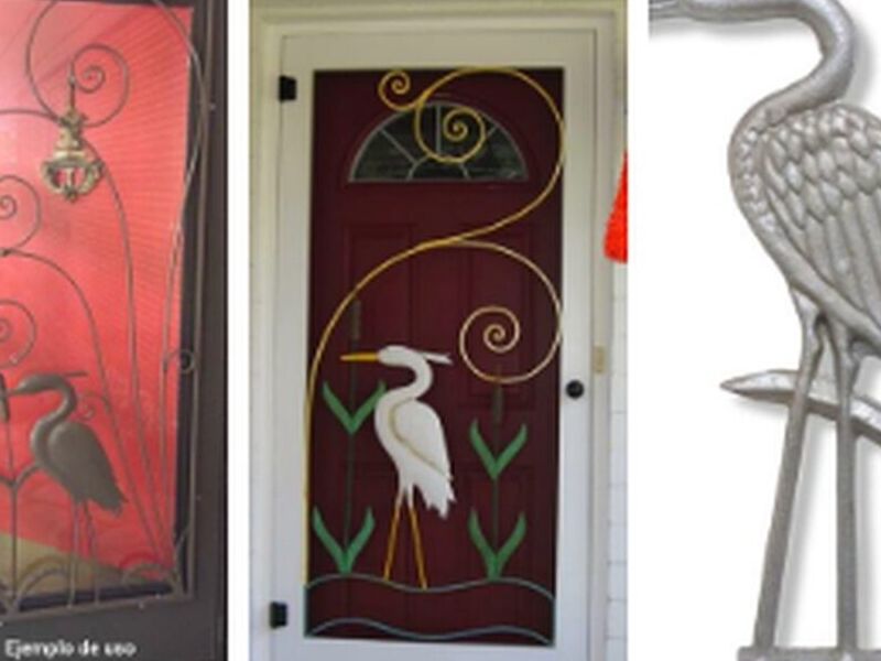 GARZA FIGURA DECORATIVA PARA PUERTAS MX