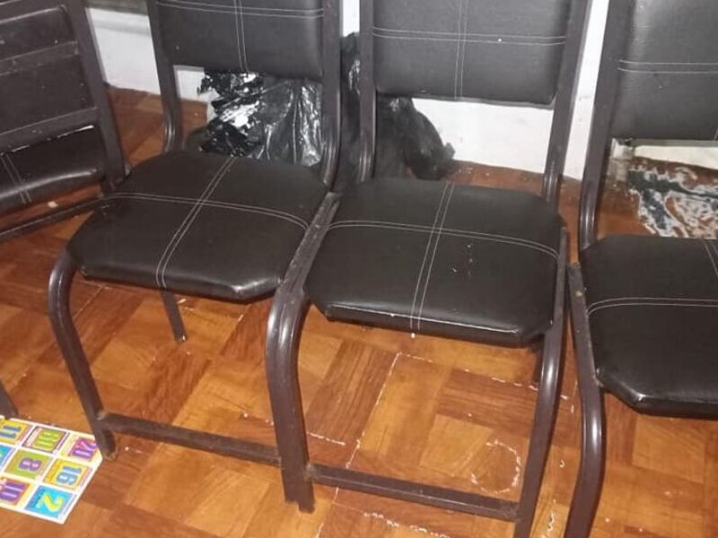 Juego Sillas Comedor Tapiz Negro Cancún