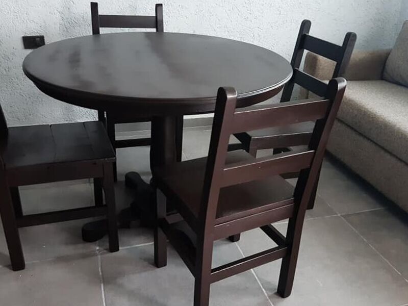 Mesa Comedor Círculo Madera Cancún