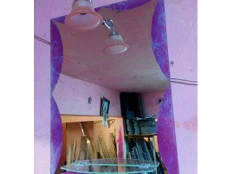 Espejo base morada rectangular México