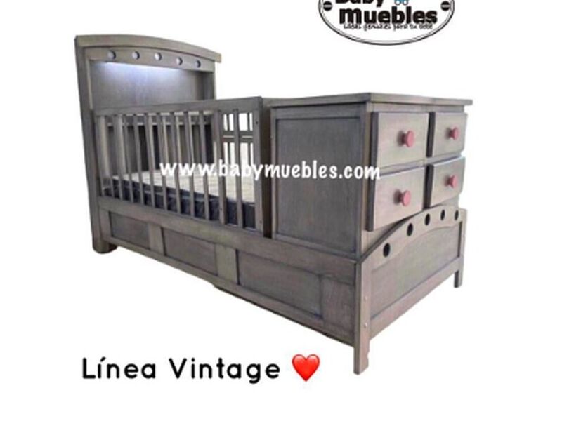 Cuna gris madera