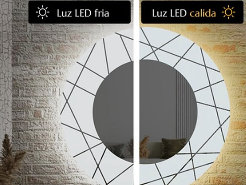 Espejo circular luz led  México