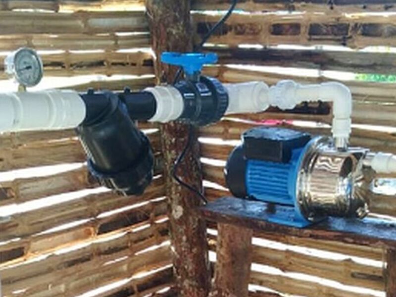 Captación de agua con Geomembrana