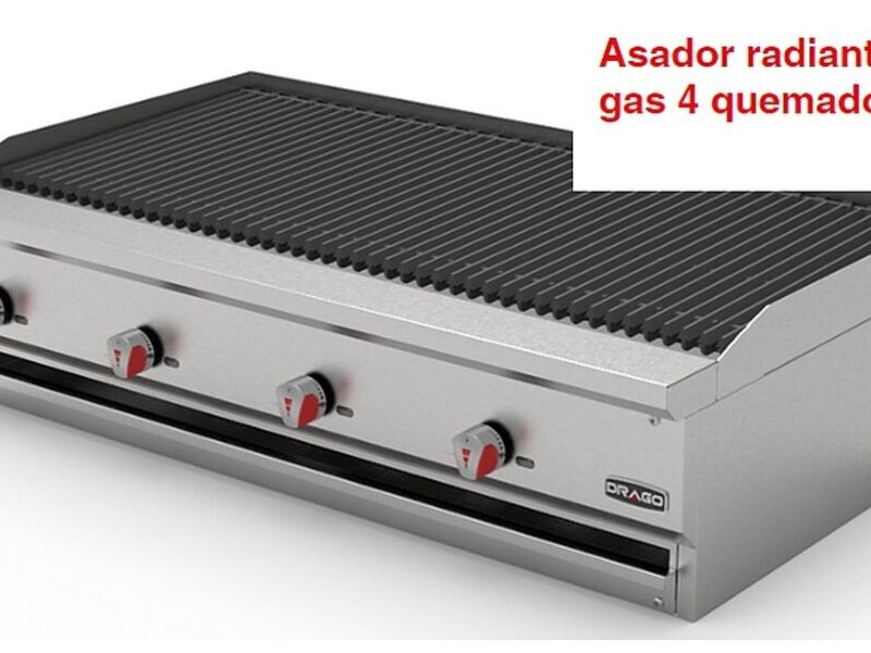 Asador radiante gas 4 quemadores Mexico