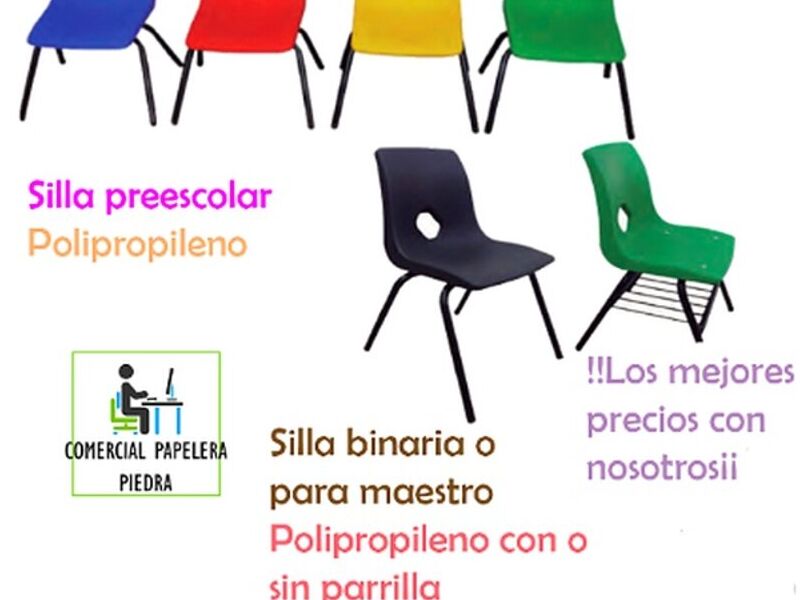 Sillas polipropileno escolares
