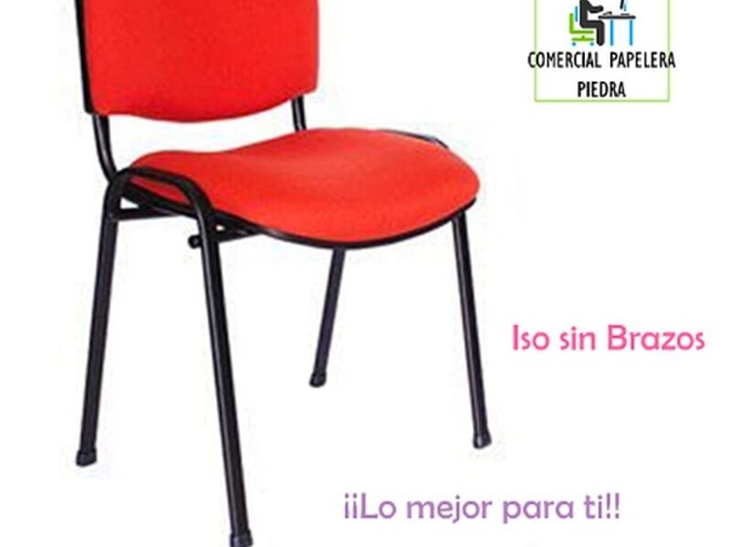 Silla sin brazo rojo