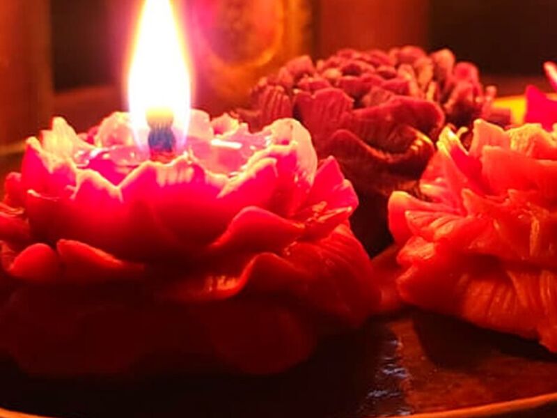 Vela decorativa Rosa México