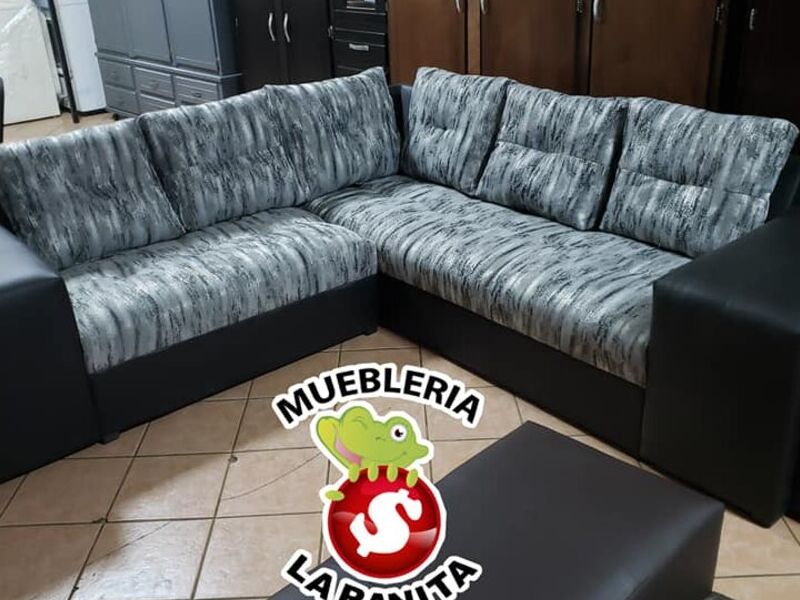 Sillón Modular Blanco Negro Sala Tab