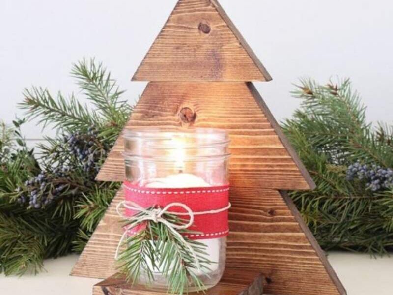 Adorno Madera Árbol Navidad Tab