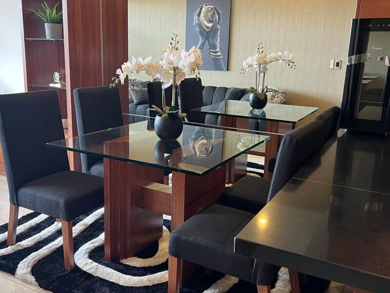 Mesa Comedor Vidrio Cuadrado Reynosa