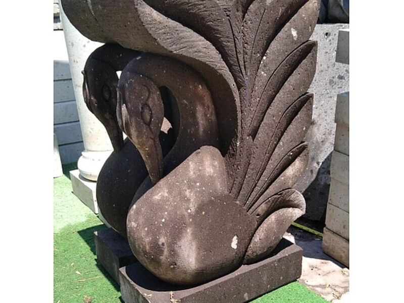 Base de cisne en cantera gris México