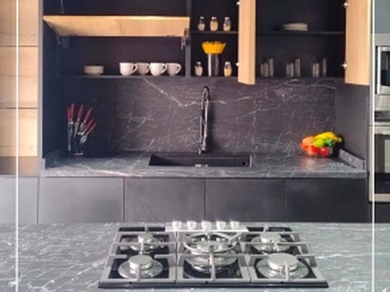 Cocina gris empotrada Mexico