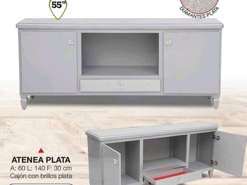 Consola Blanco Platino 2 Puertas Madero