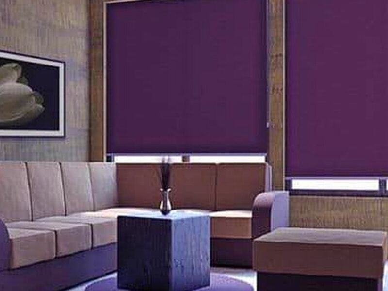 Cortina enrollable morado Tulancingo