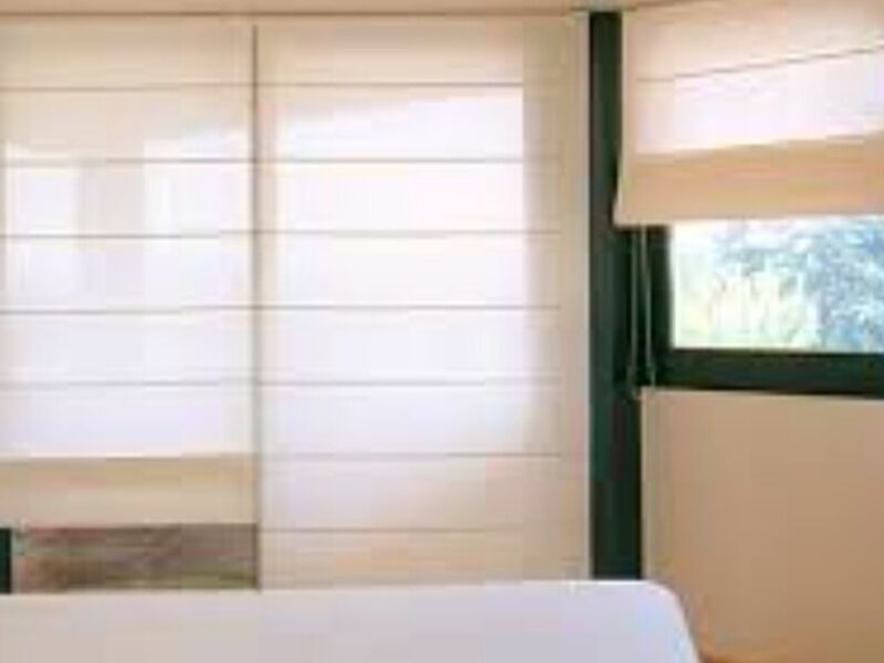 Cortina romana blanco Tulancingo