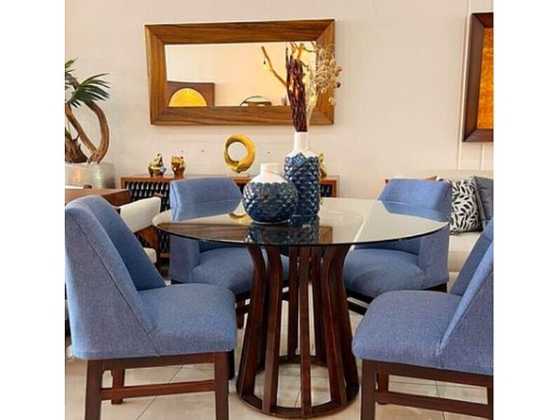  Mesa de comedor de vidrio México