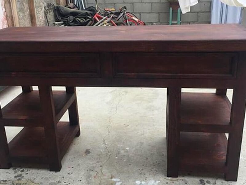 Mueble madera rústico chocolate