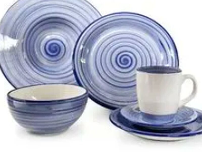 Vajilla 4 puestos Swirl Lavanda