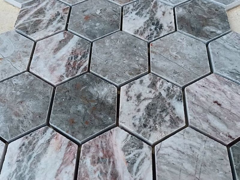 Malla hexagonal de mármol México