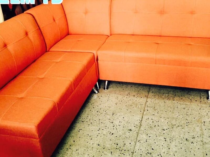 Sillón Esquinero Modular Naranja Tlax