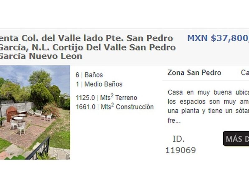 CASA EN VENTA COLONIA DEL VALLE MEXICO