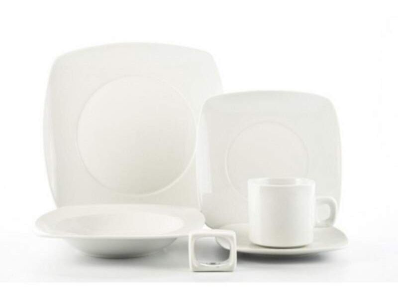 Vajilla Cuadrada Porcelana México