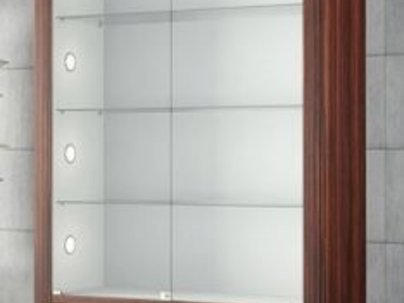 Vitrina recta con luz LED