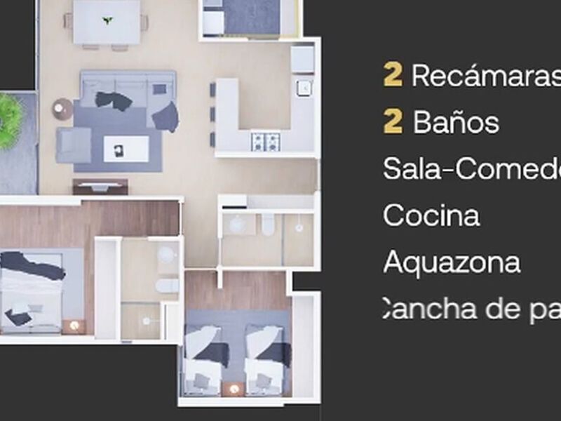 PROYECTO DE DEPARTAMENTO 89MTS QUERETARO