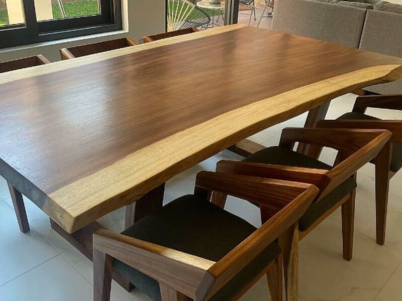 Mesa 6 sillas madera México